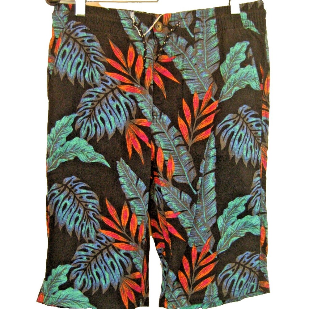 Boys Arizona Jean Co. Aloha Floral Unlined Swim Board Shorts sz XL(18-20)x 11